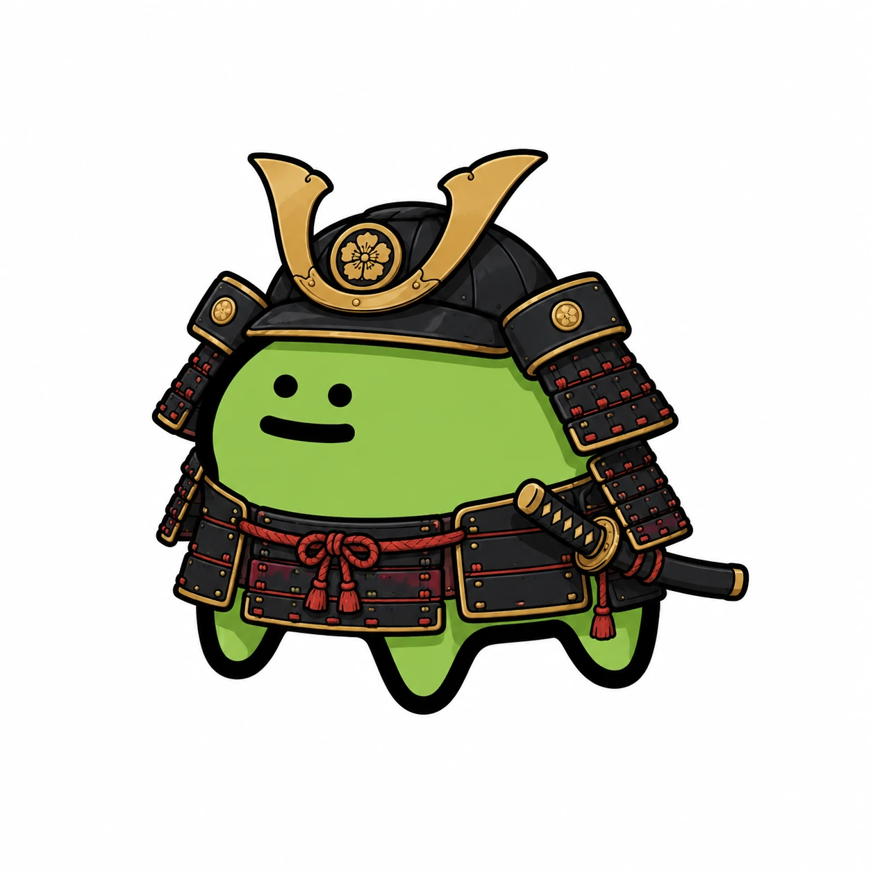 Freg dressed as a samurai