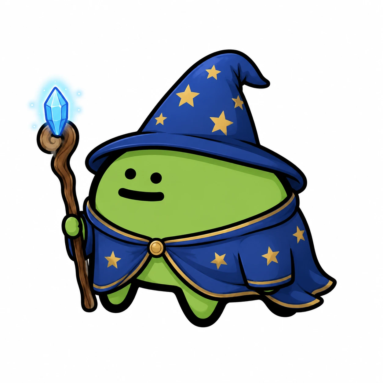 Freg dressed as a wizard